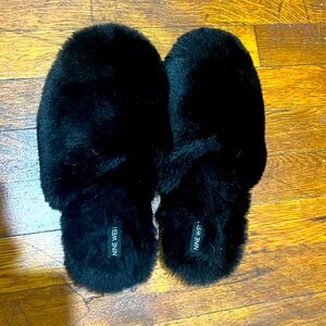 slippers , fluffy